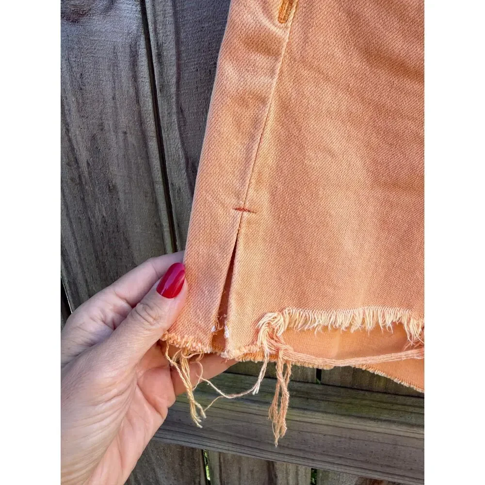 Pistola Reworked Peach Denim Cutoff Shorts
